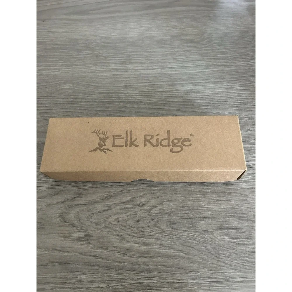 Elk Ridge Fixed Blade Damascus Knife‎ Bone Handle With Sheath